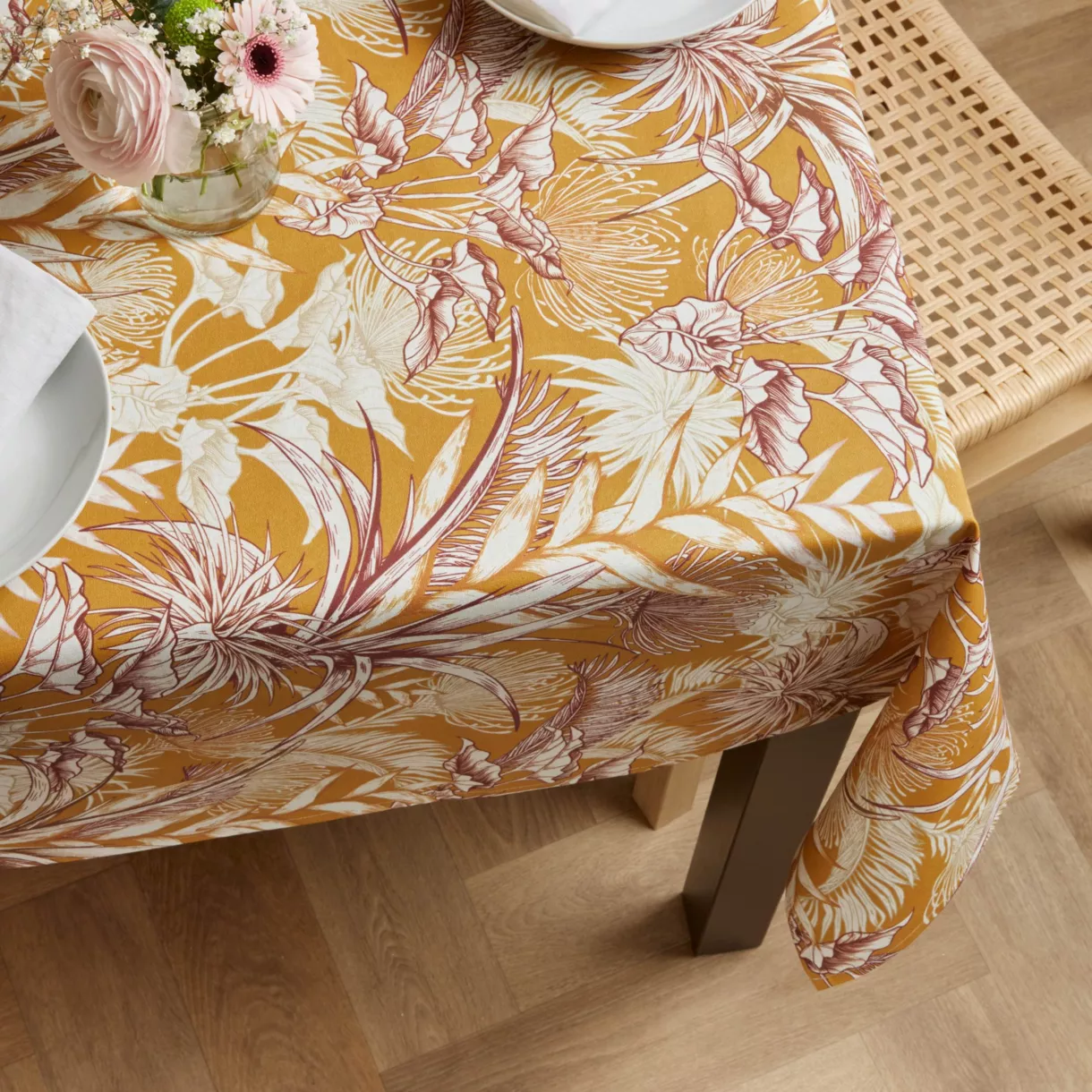 EM - Nappe en coton enduit 150 x 350 cm GRANADA
