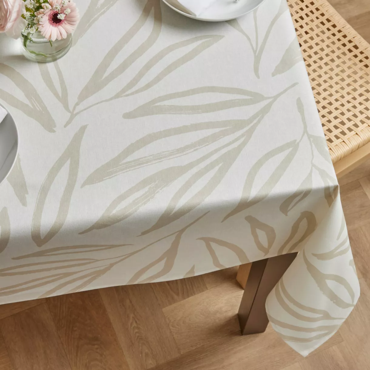 EM - Nappe en coton enduit 150 x 350 cm GALICE naturel