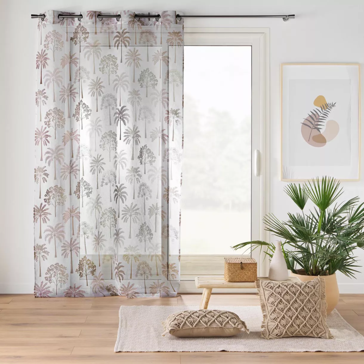 Visillo con ojales (140 x 240 cm) Palmea Beige