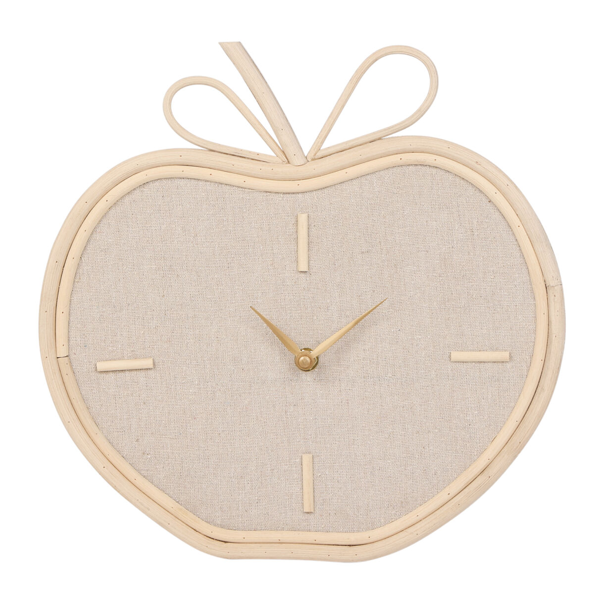 Horloge murale rotin (30 cm) Pomme Beige