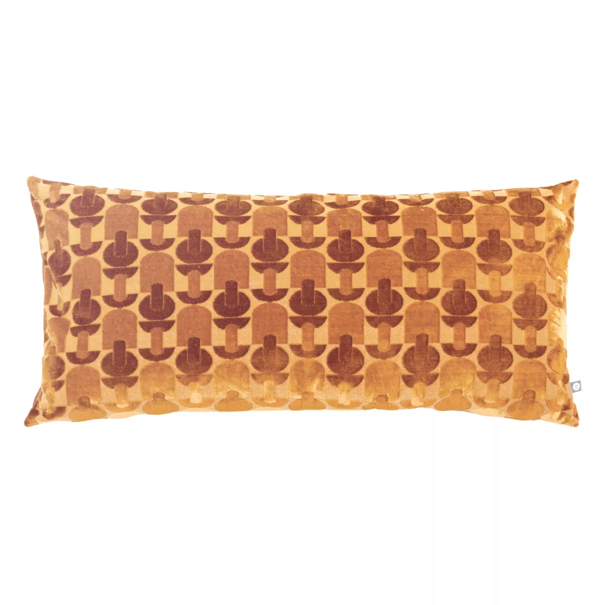 Coussin rectangulaire velours (35 x 75 cm) Luna Jaune ocre