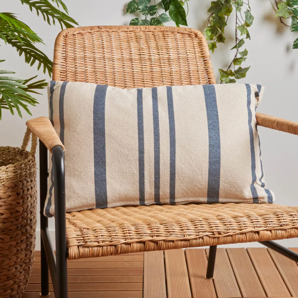 Cojín rectangular (60 cm) Manduel Azul marino