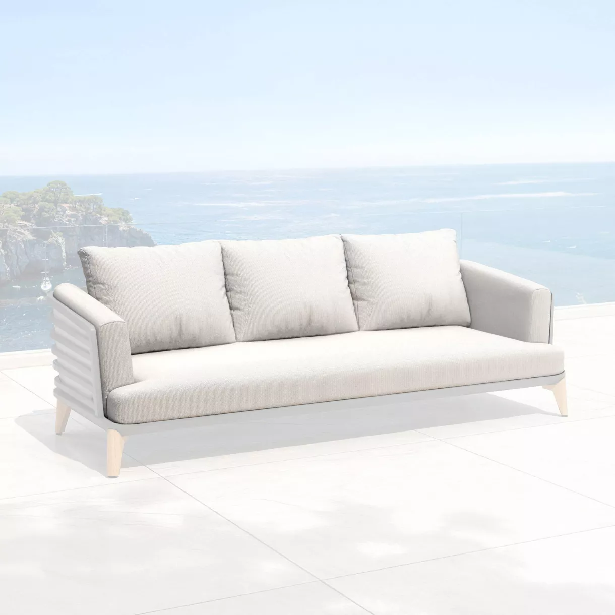 Housses de coussin de remplacement pour Canapé 3 places Monte Carlo Gris clair