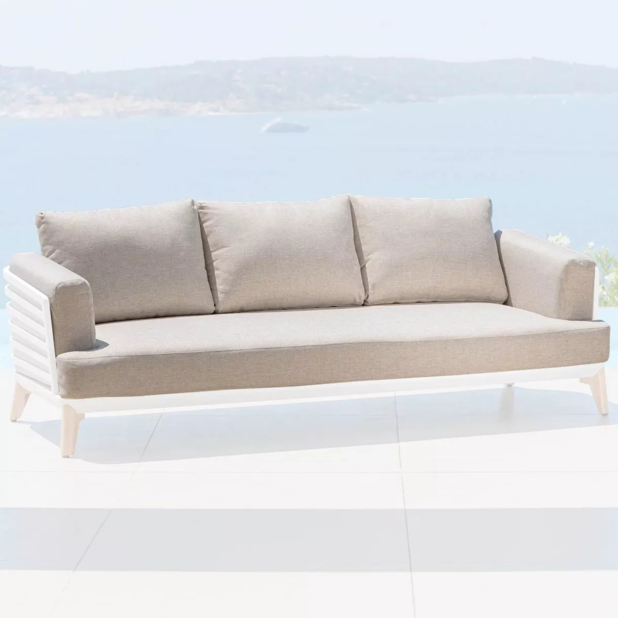 Housses de coussin de remplacement pour Canapé 3 places Monte Carlo Taupe