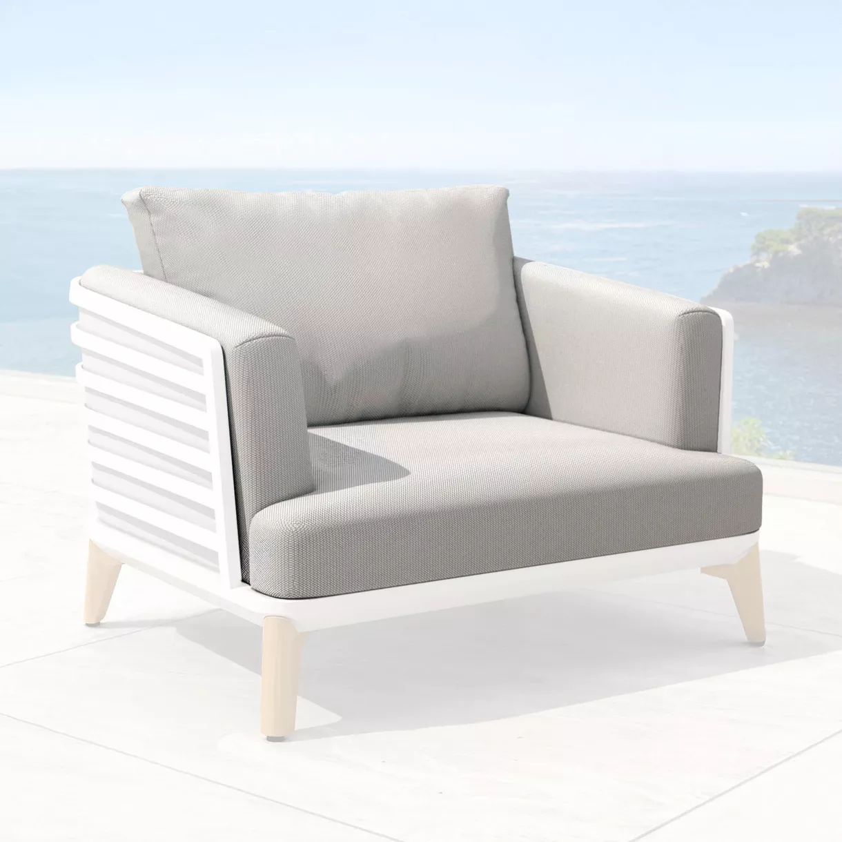 Housses de coussin de remplacement pour Fauteuil Monte Carlo Gris clair