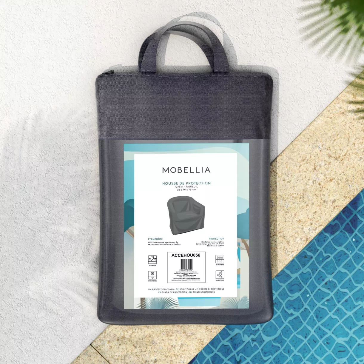 Funda de protecciÃ³n impermeable para SillÃ³n (78 x 76 cm) Calvi Gris