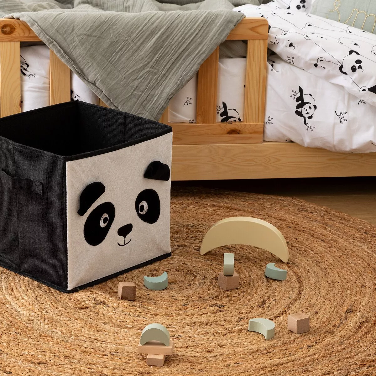 BOITE RGMT VELOURS PANDA 29X29 L. 29 x P. 29 x H. 29 cm