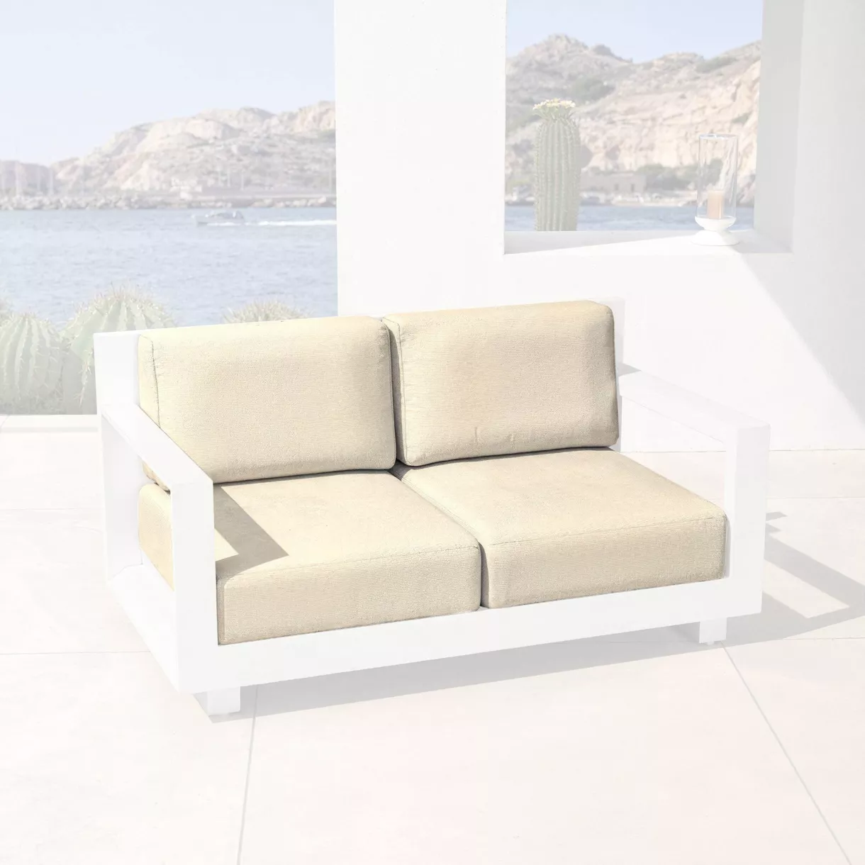 Housses de coussin de remplacement pour Canapé 2 places Elba Beige