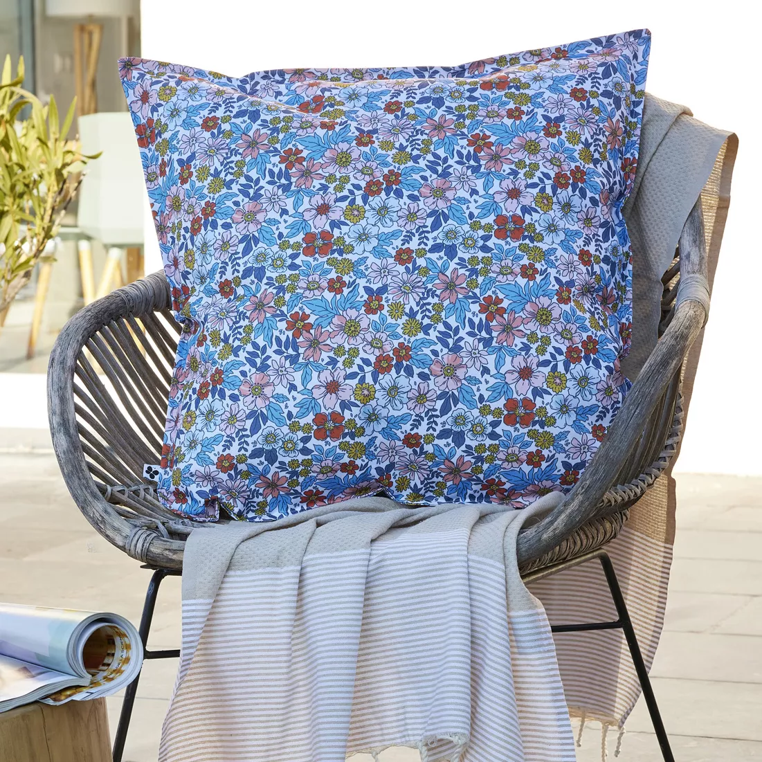Housse de coussin 60 x 60 cm Polyester imprimŽ + enduction DANAƒ
