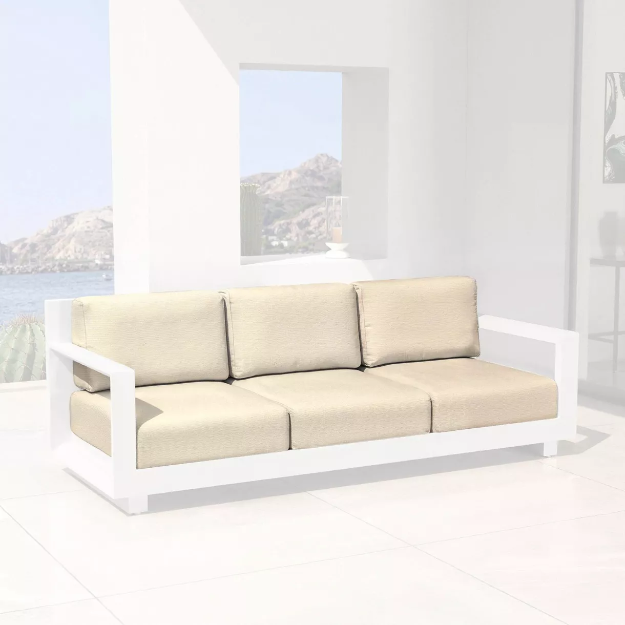 Housses de coussin de remplacement pour Canapé 3 places Elba Beige