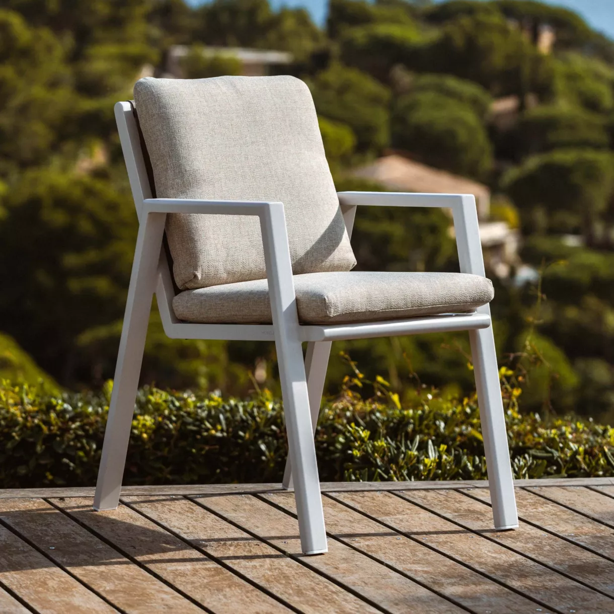 Sillón de jardín aluminio Long Beach Blanco