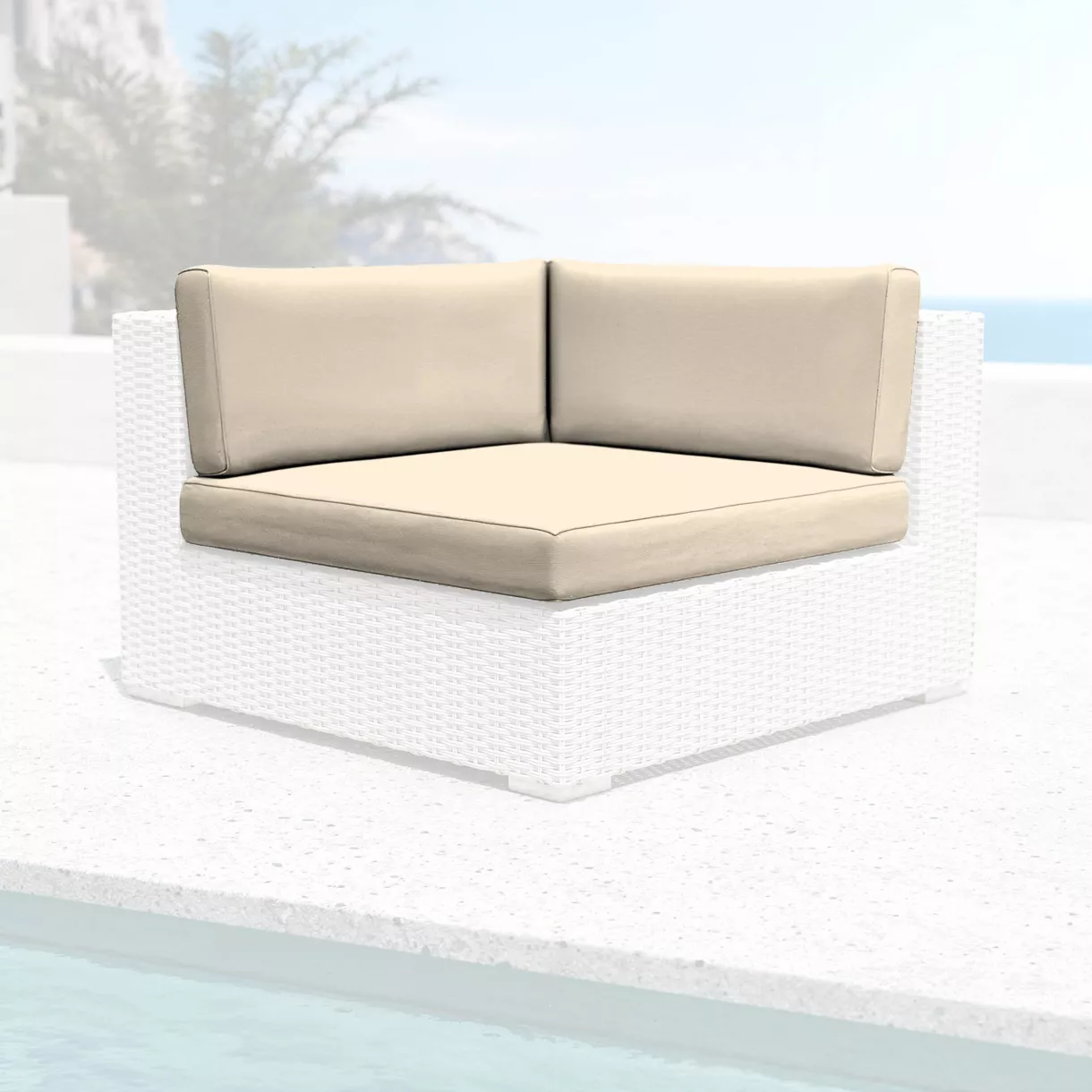 Housses de coussin de remplacement pour Fauteuil d'angle Palma Beige
