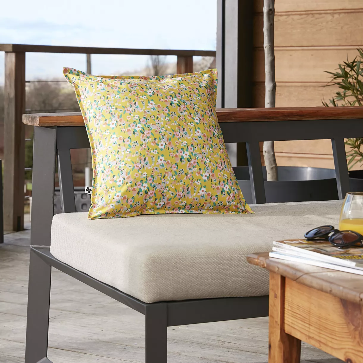 Housse de coussin 45 x 45 cm Polyester imprimŽ + enduction MANON