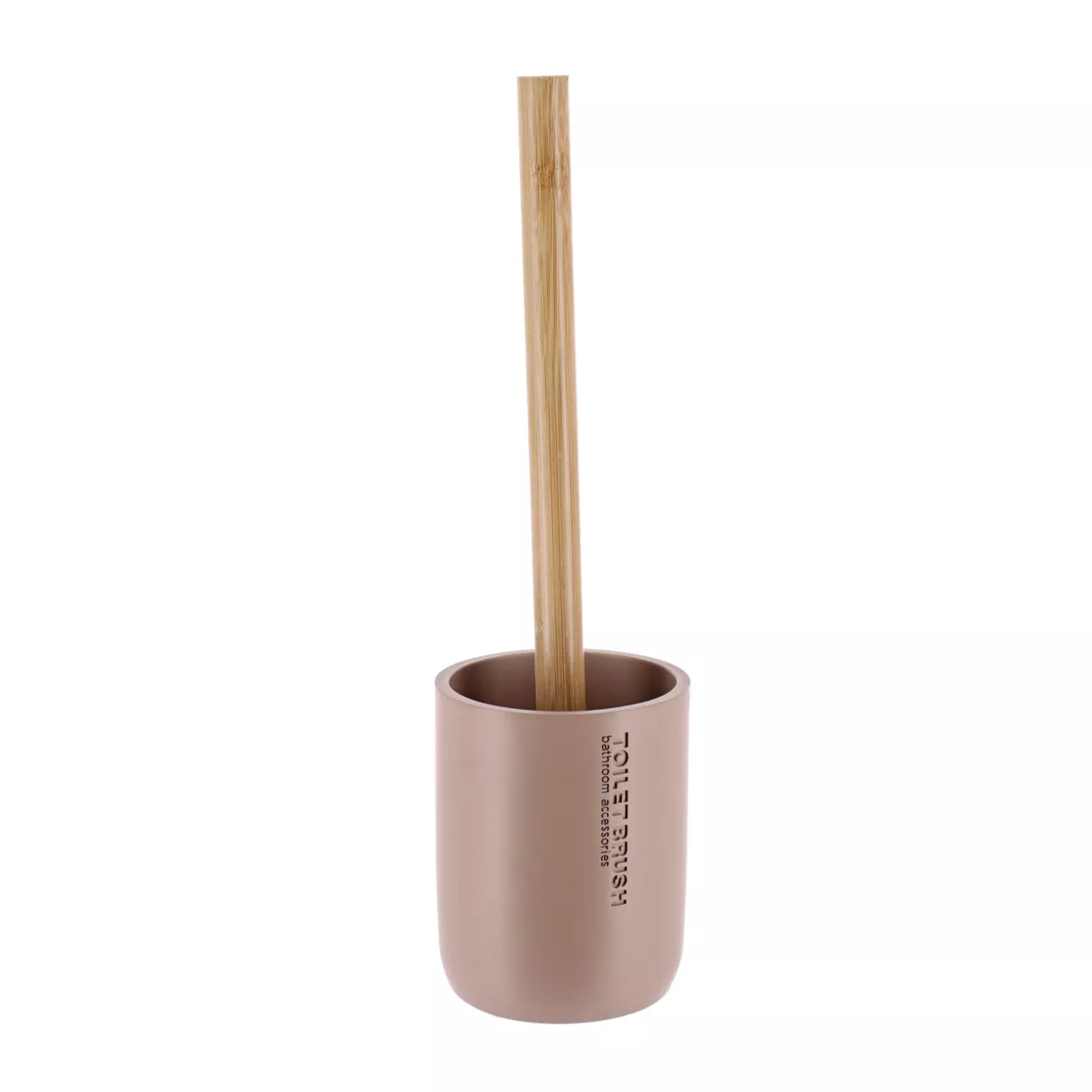 BROSSE WC POLYRESINE - CAPPUCCINO/BAMBOU