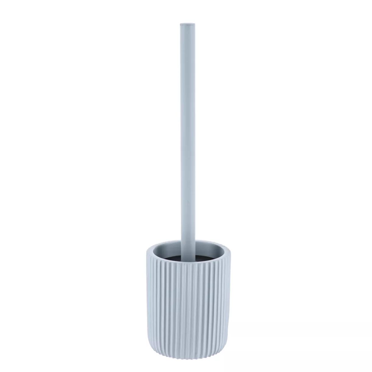 BROSSE WC POLYRESINE STRIEE - BLEU CLAIR