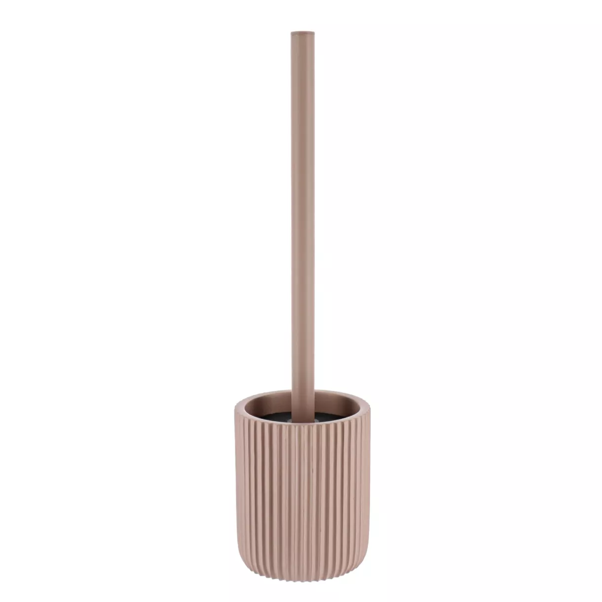 BROSSE WC POLYRESINE STRIEE - CAPPUCCINO