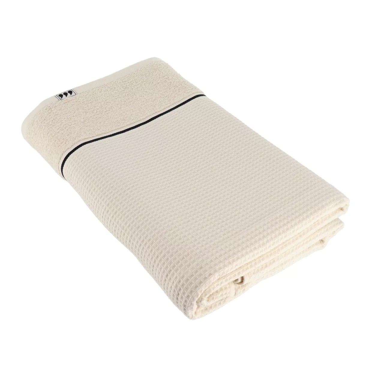SERVIETTE DE BAIN 90X150 CM 100% COTON NID D ABEILLE - BEIGE