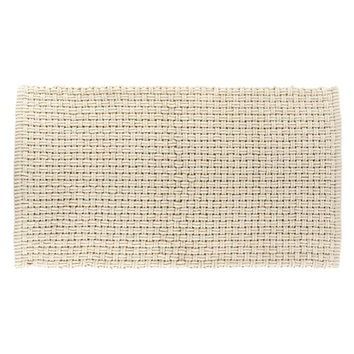 eminza Tapis de bain microfibre (45 x 90 cm) Maille Beige