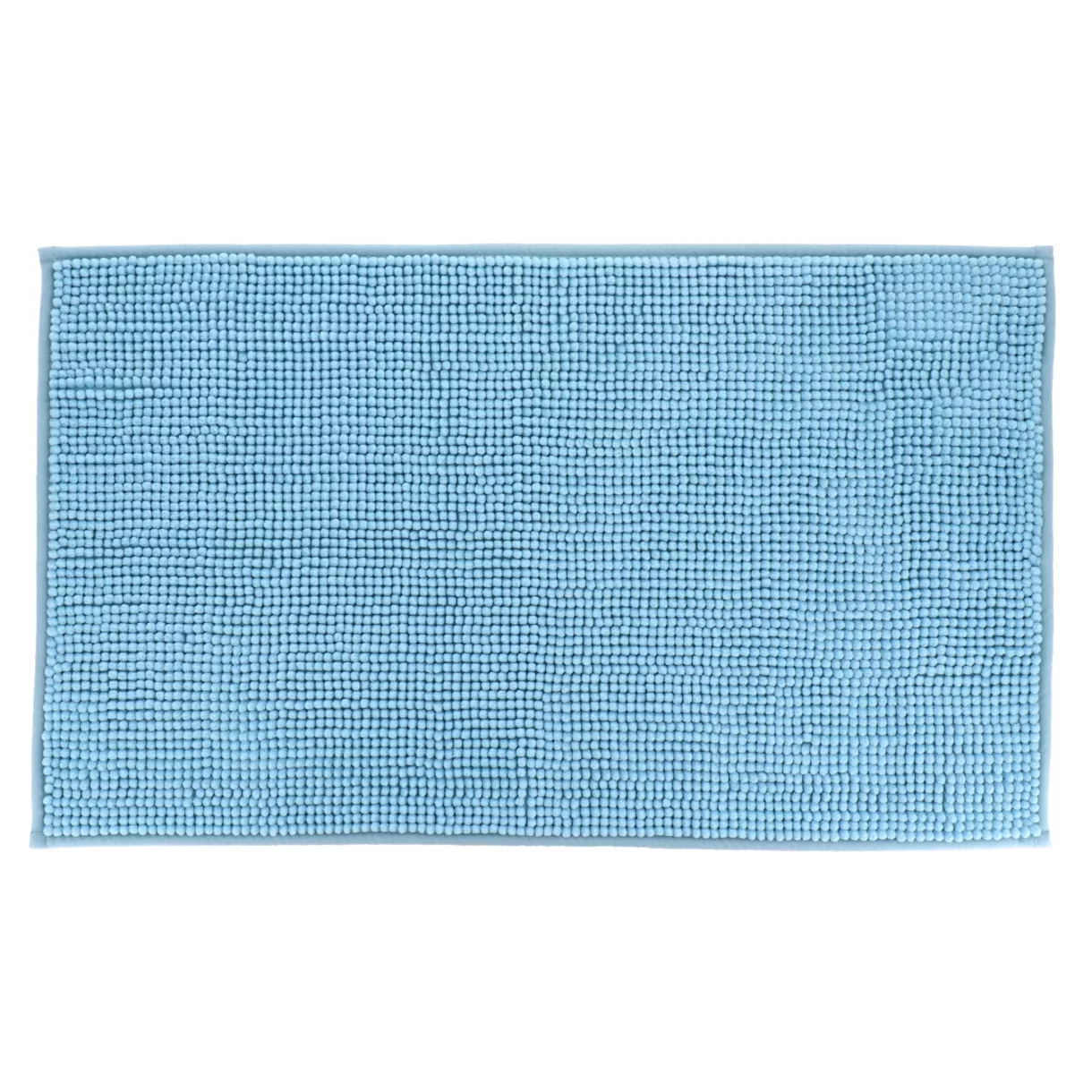 eminza Tapis de bain microfibre (45 x 75 cm) Boules Bleu clair