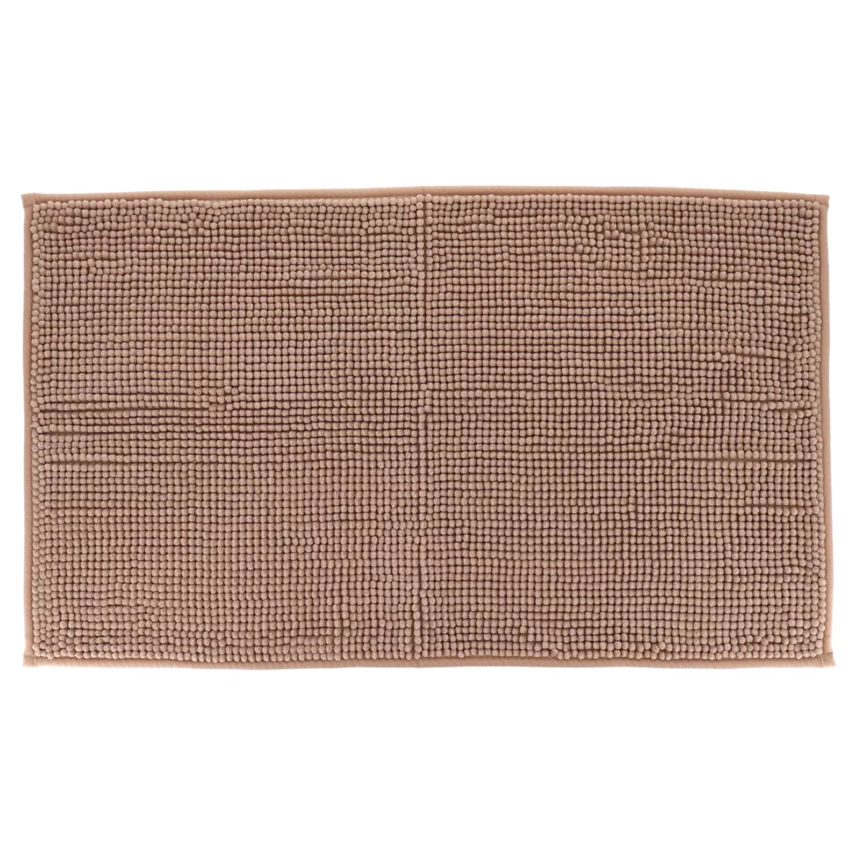 TAPIS MICROFIBRE BOULES UNI 45X75CM - CAPPUCCINO