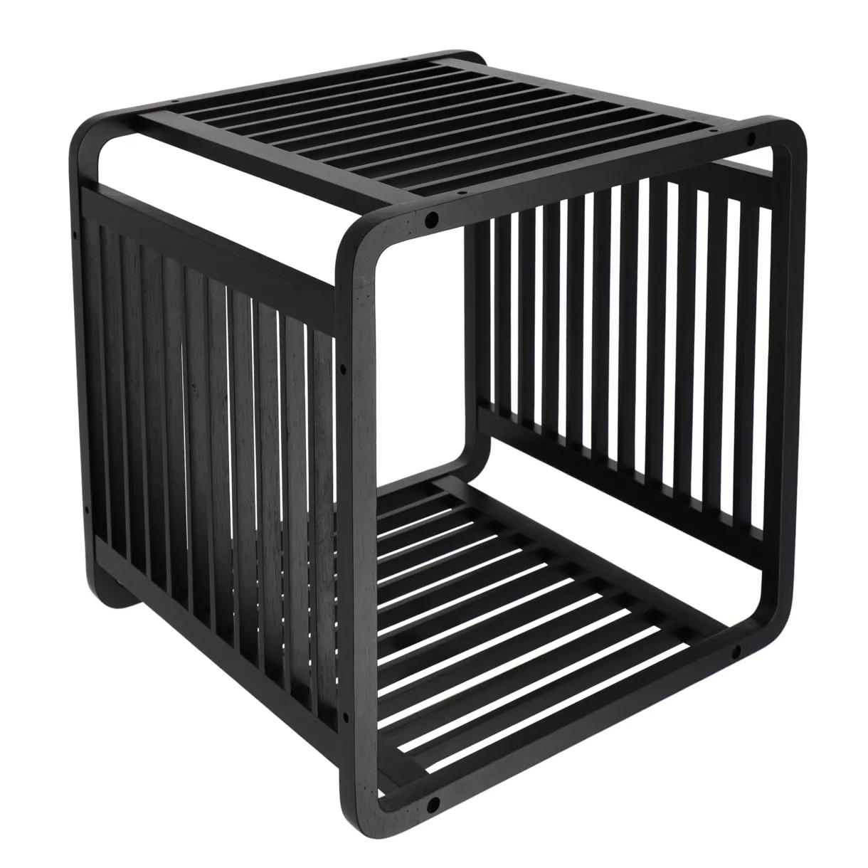 CUBE MALIN EMPILABLE EN BAMBOU - NOIR