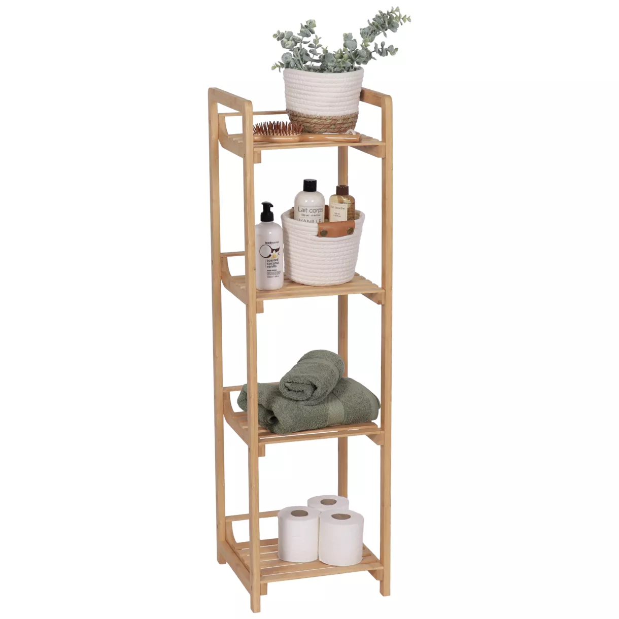 MEUBLE 4 ETAGERES BAMBOU - BAMBOU