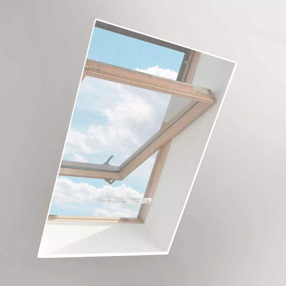 KIT MOUSTIQUAIRE POUR FENETRE DE TOIT 130X150CM ET BANDE DE FIXATION 5.6M X 0.7CM - BLANC