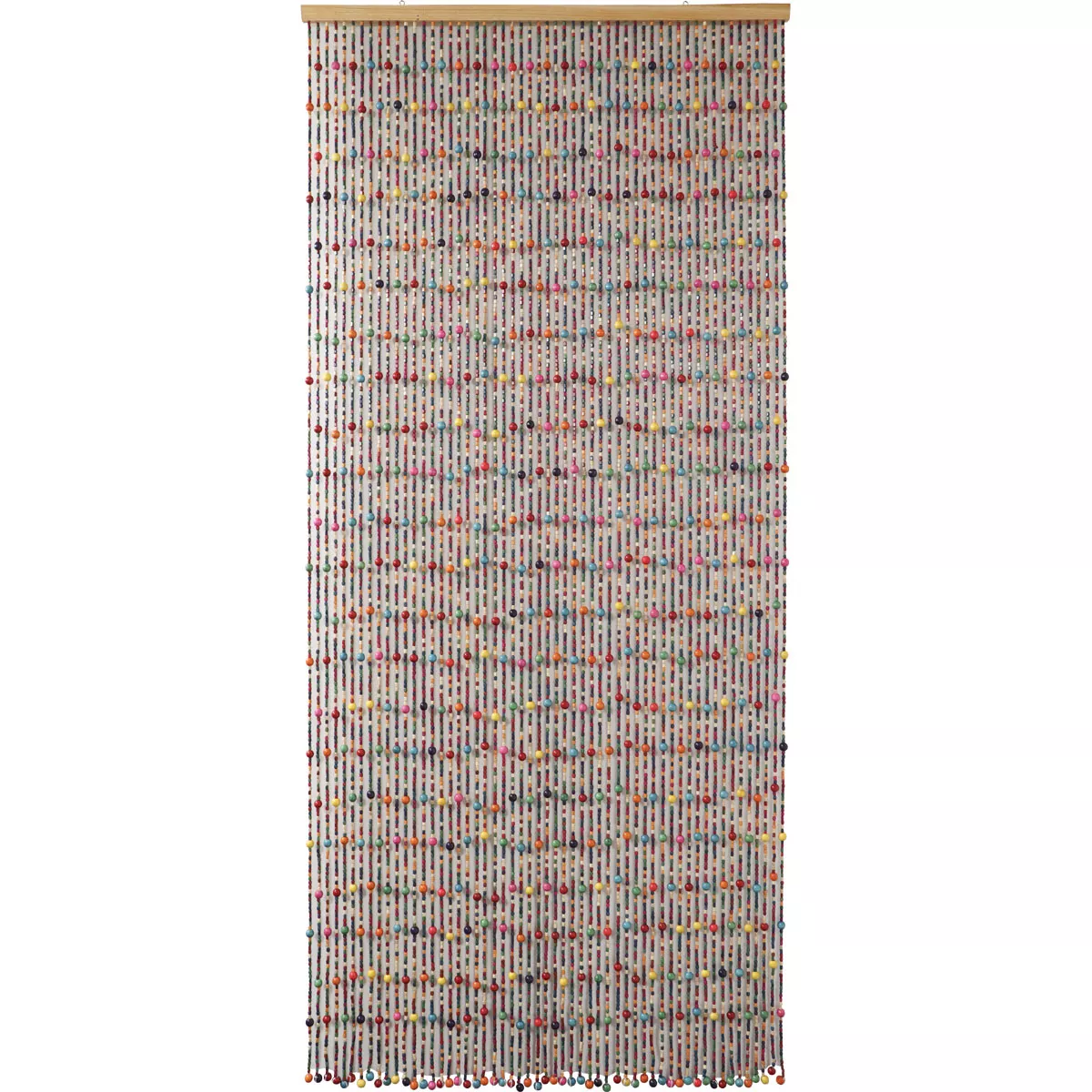 RIDEAU DE PORTE BOIS 90X200CM - MULTICOULEUR