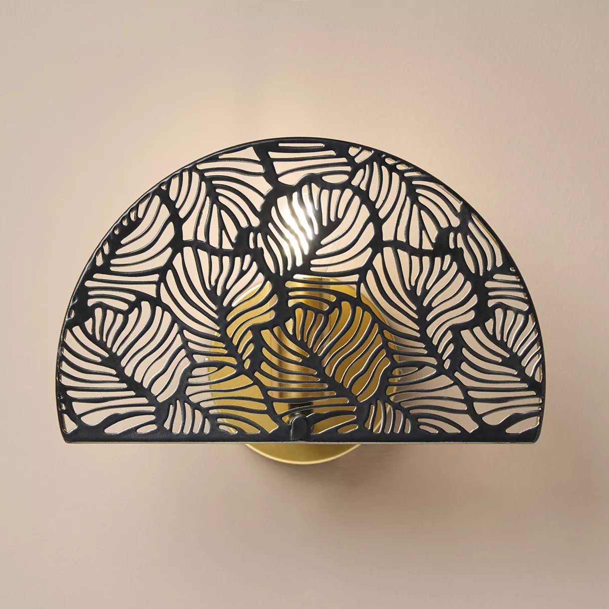Applique murale métal (24 x 15,5 cm) Calathea Noire