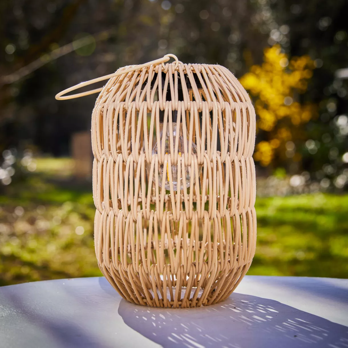 1 Solar lanterne dia16-H24.50cm-1L naturel