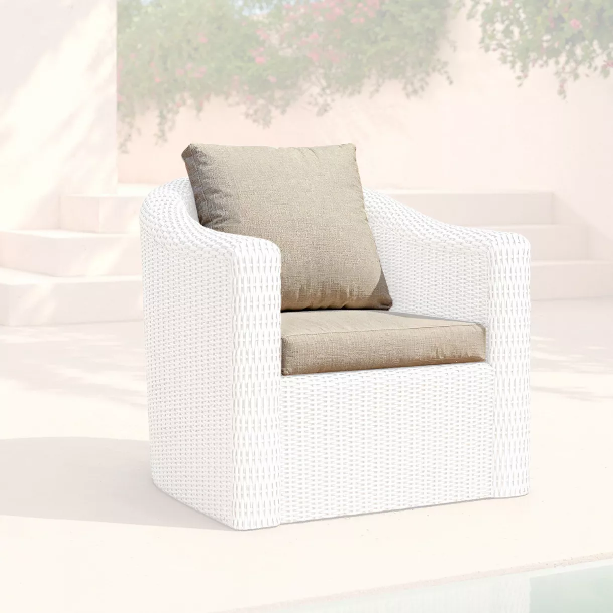 Housses de coussin de remplacement pour Fauteuil Calvi Taupe