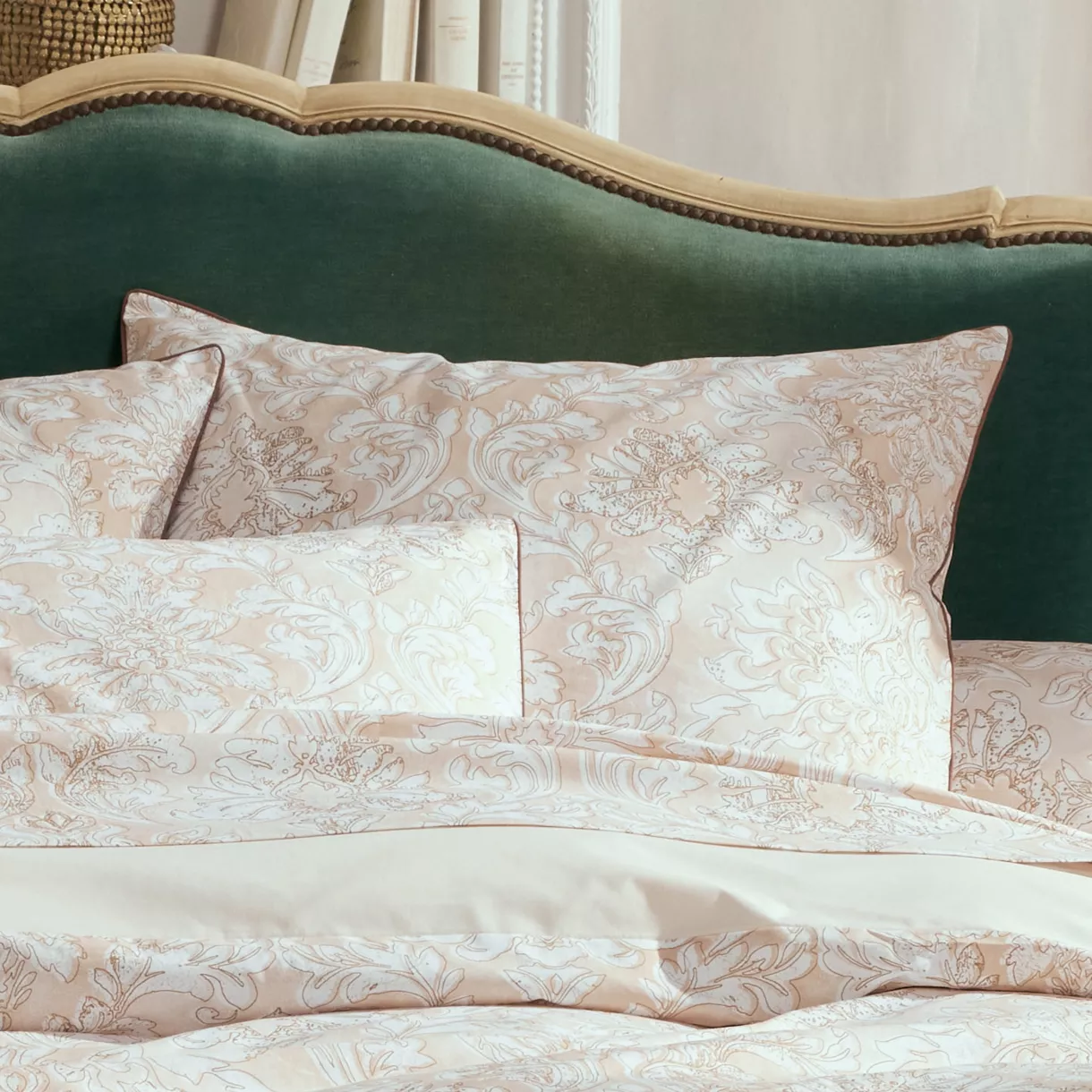 Taie d'oreiller rectangulaire percale de coton (50 x 70 cm) Palazzo Beige