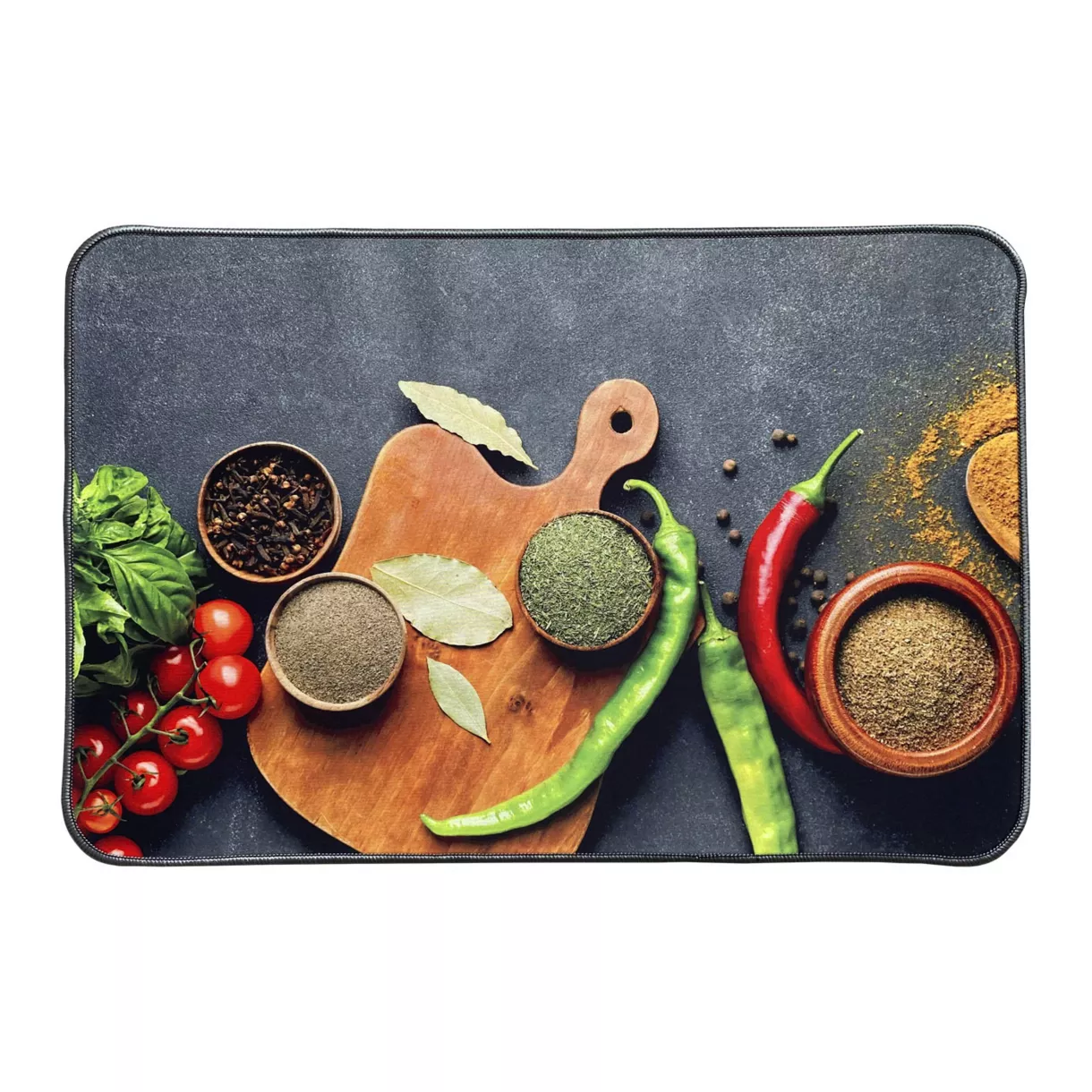 Tapis de cuisine antidérapant (40 x 60 cm) Aromates Multicolore