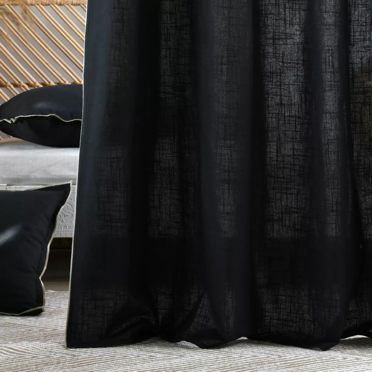 HELIOS RIDEAU 140X260 OEIL NOIR