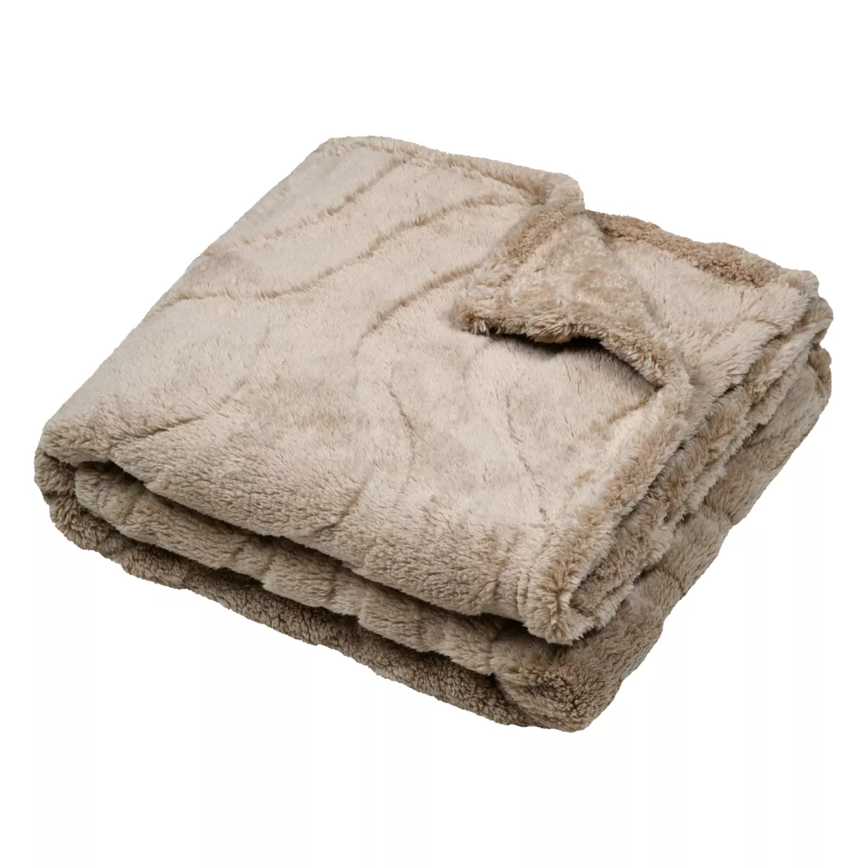 Nepbont plaid (130 x 160 cm) Beige Roofdieren