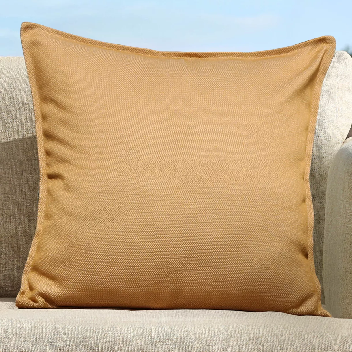 eminza Coussin extérieur carré (45 x 45 cm) Boraé Ocre