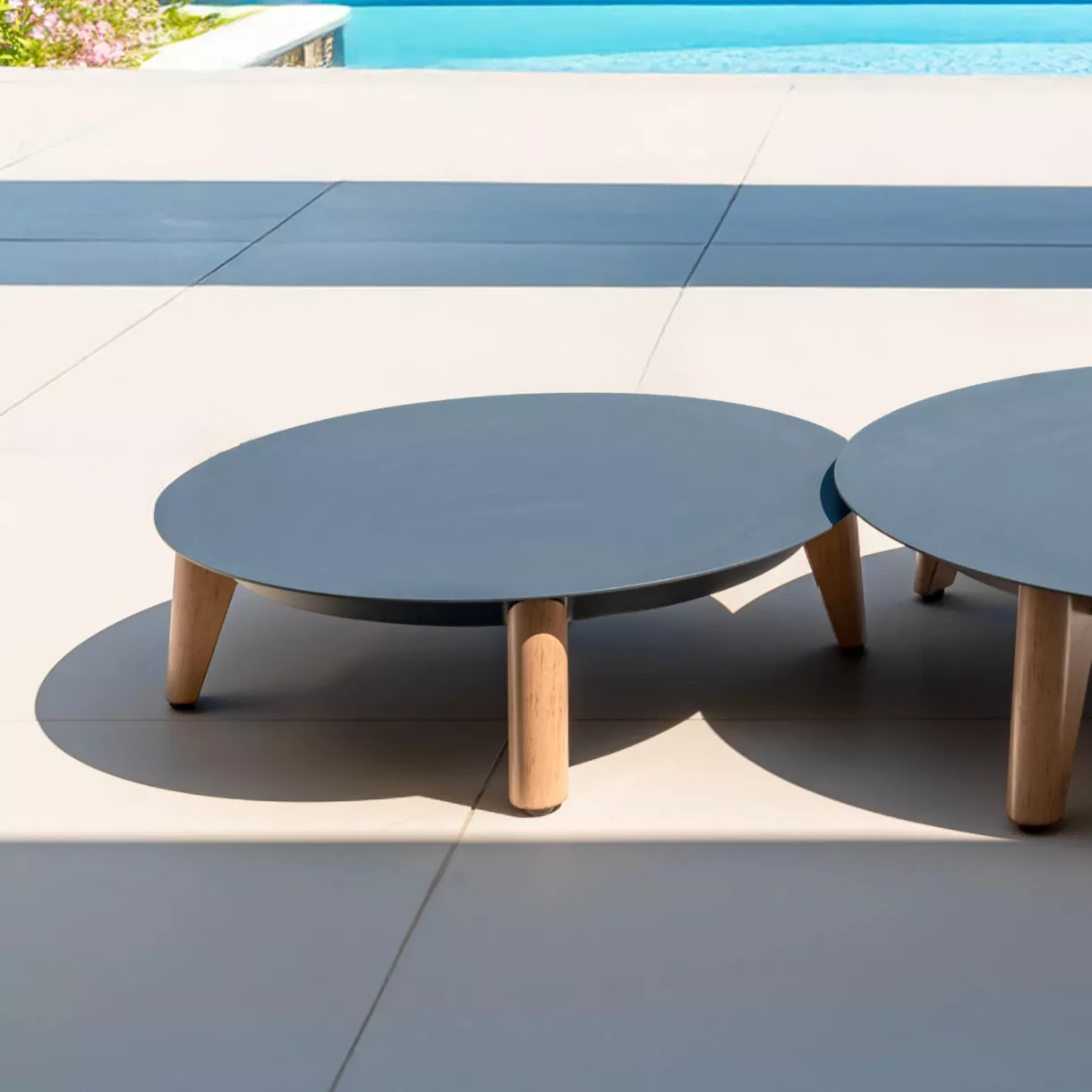 Mesa de centro redonda (D68 cm) Monte Carlo - Antracita