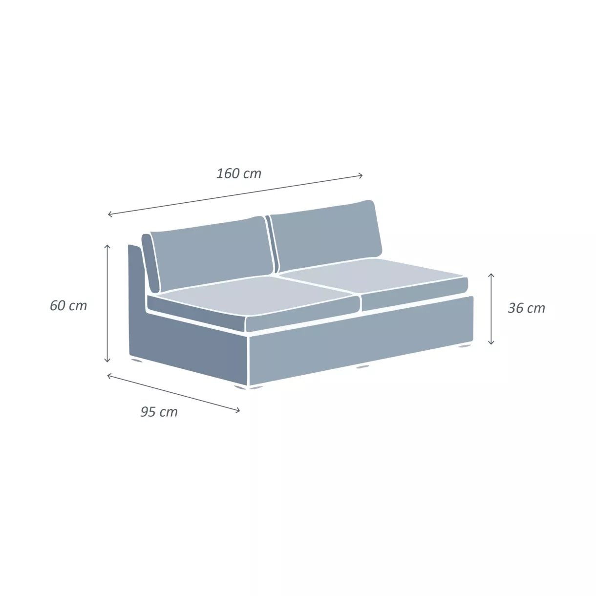 Salotto da giardino in resina intrecciata 4 posti 4 pezzi Palma Grigio e beige