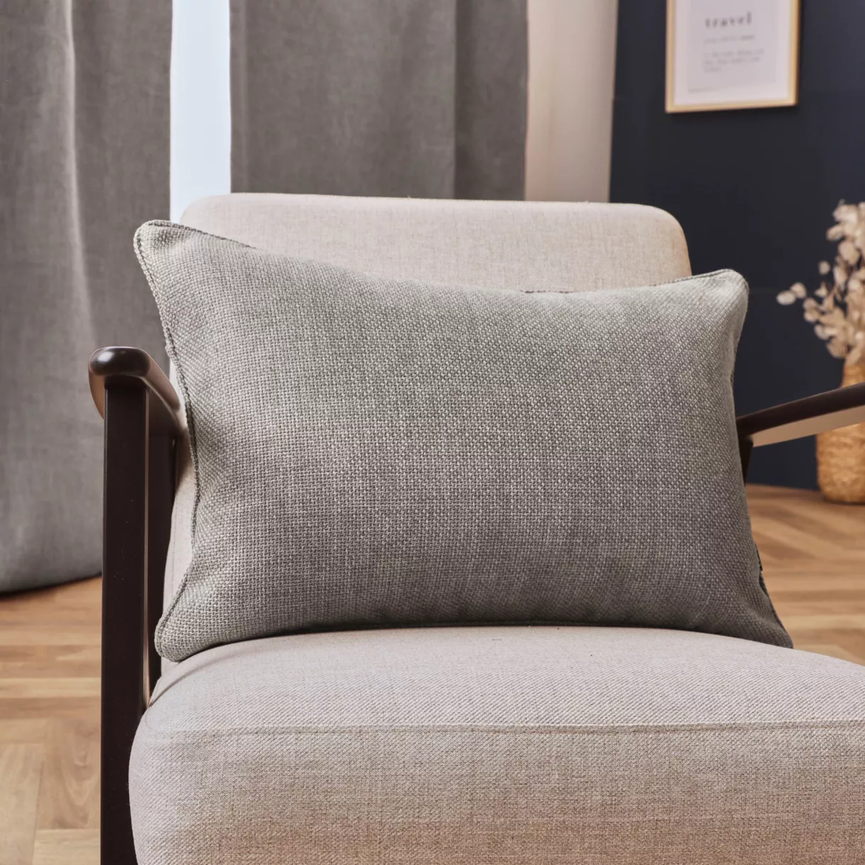 Coussin rectangulaire tissé (40 x 60 cm) Alba Taupe