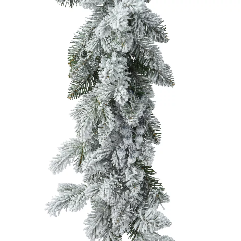 1 Aspen guirlande enneige paillettes dia25-L270cm vert/blanc 