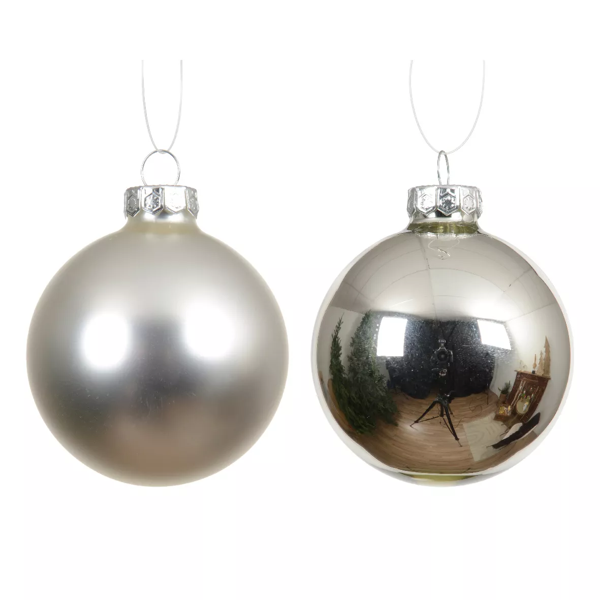 Boule de Noël en verre (D100 mm) Boréal Argent