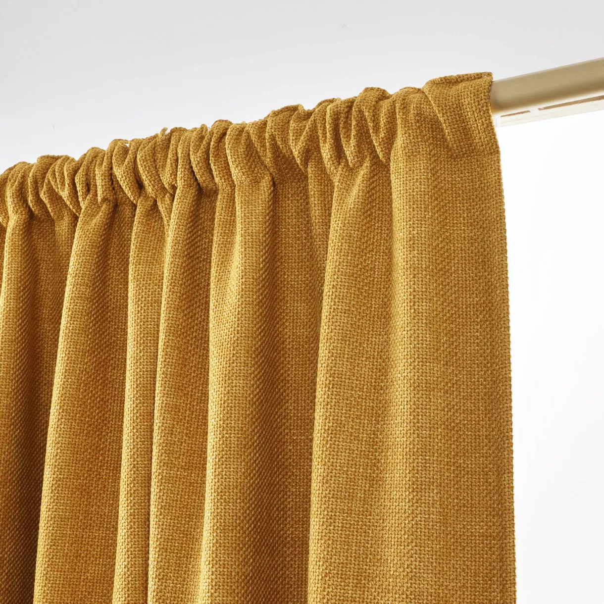 Rideau obscurcissant thermique galon fronceur (140 x 240 cm) Alba Jaune moutarde