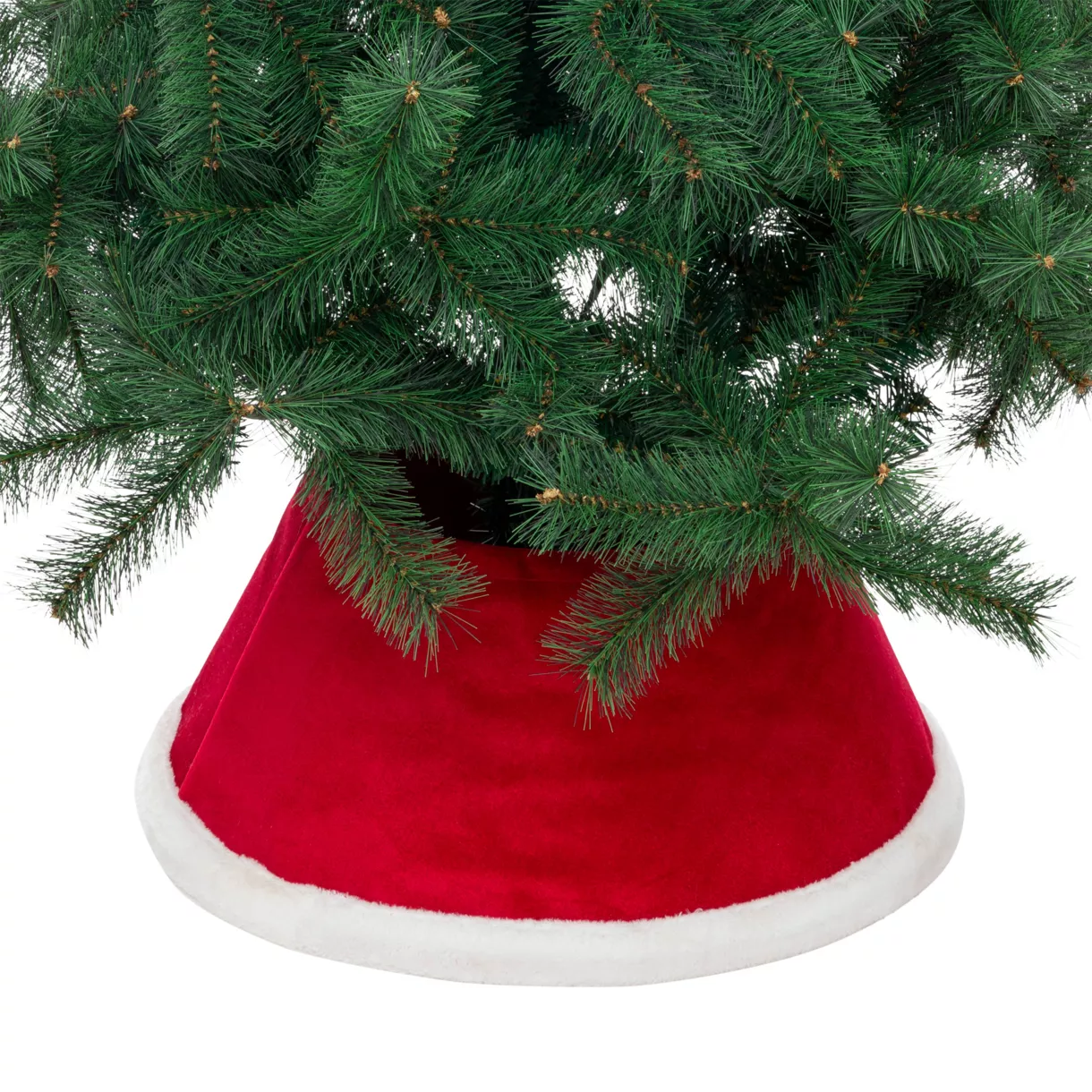 PIED DE SAPIN ROUGE BLC D56CM