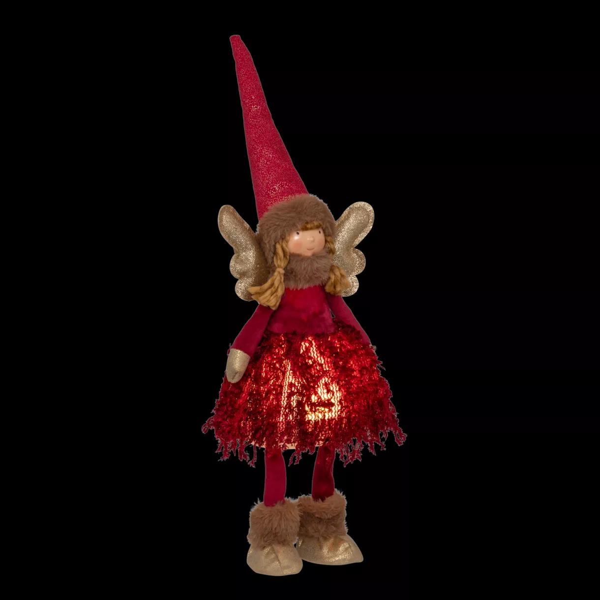 FEE ROUGE DEBOUT LED 48CM