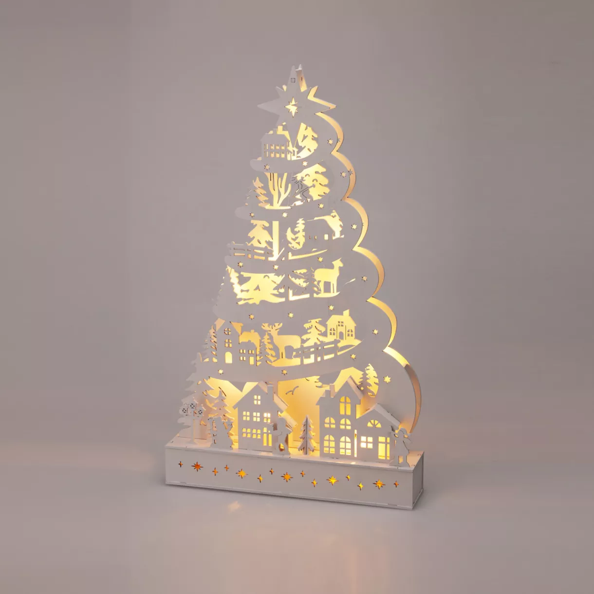 ARBRE DE NOèL LUMINEUX 45CM 15L BLANC