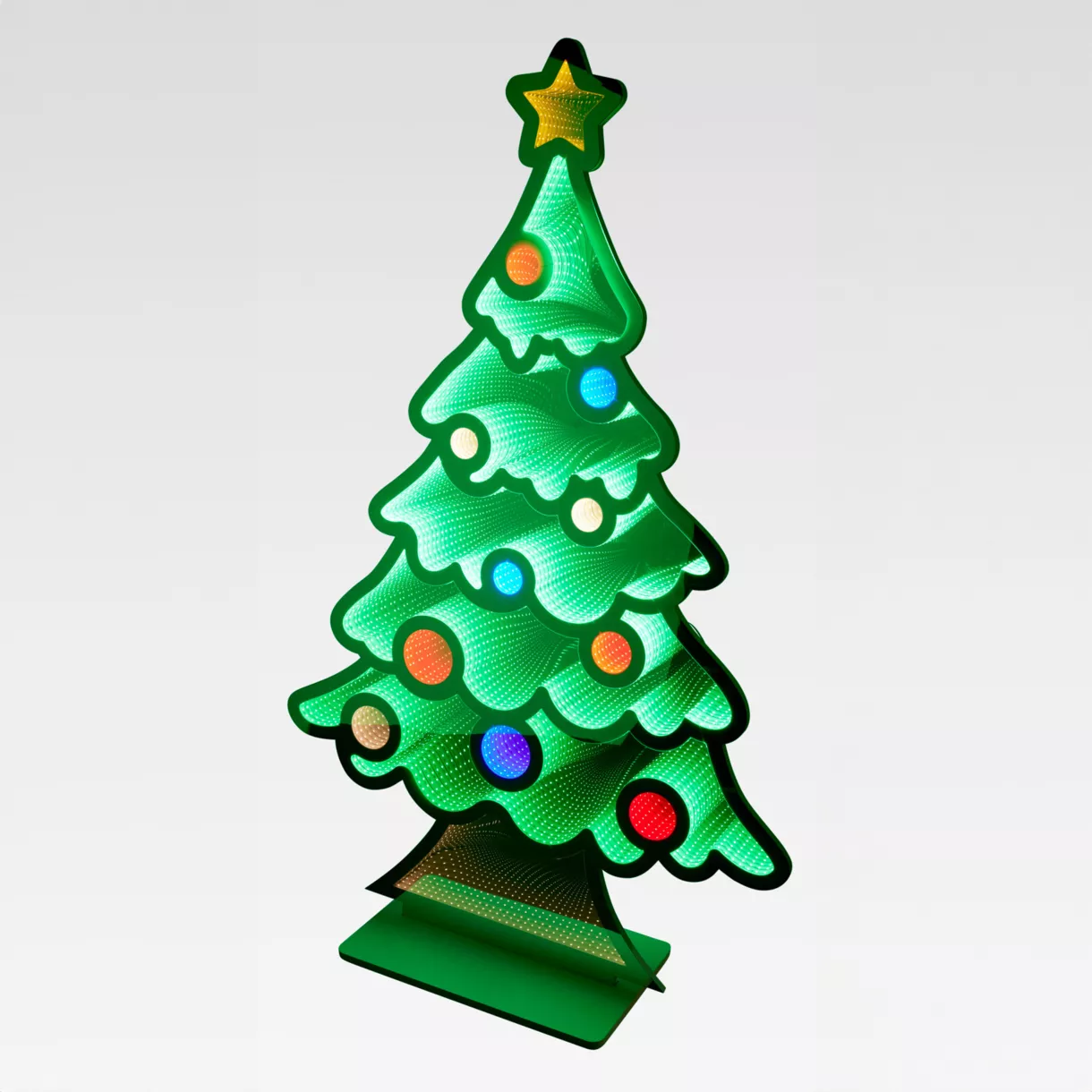 SILHOUETTE LUM XMAS TREE INFINITY MIRROR LED