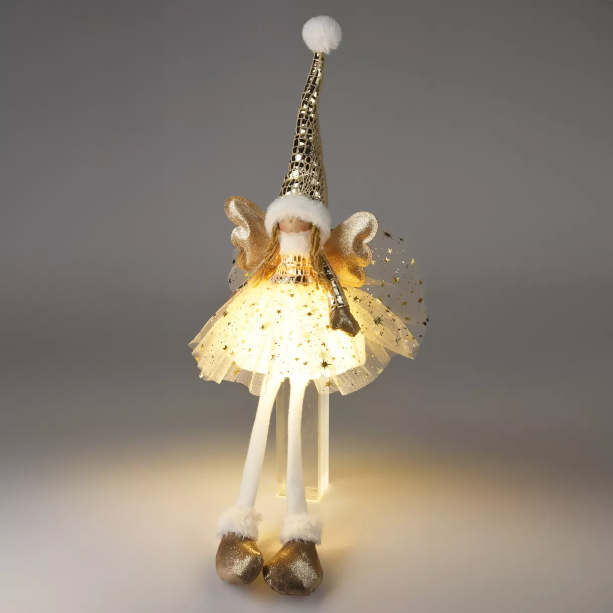 ANGEL GIRL W LED 60CM GOLD MOD B