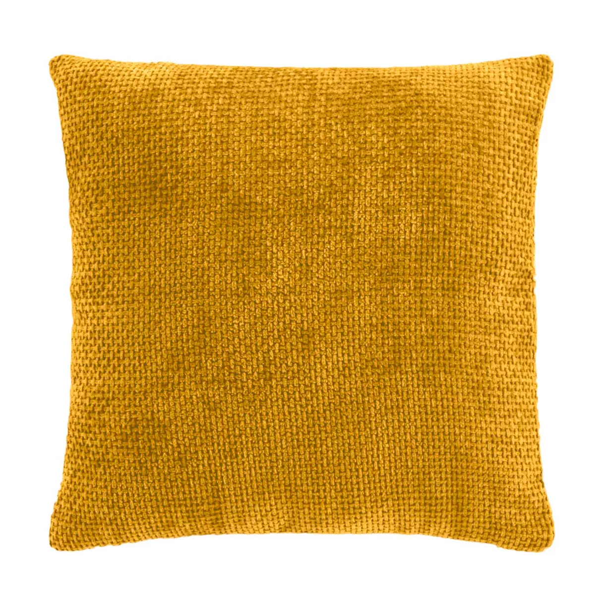 Housse de Coussin (40 x 40 cm) Leo Ocre, Velours Chenille
