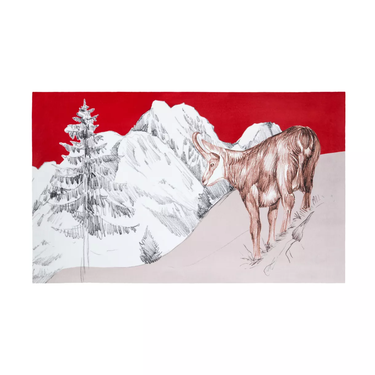 TAPIS WILDFOREST ROUGE 45X75
