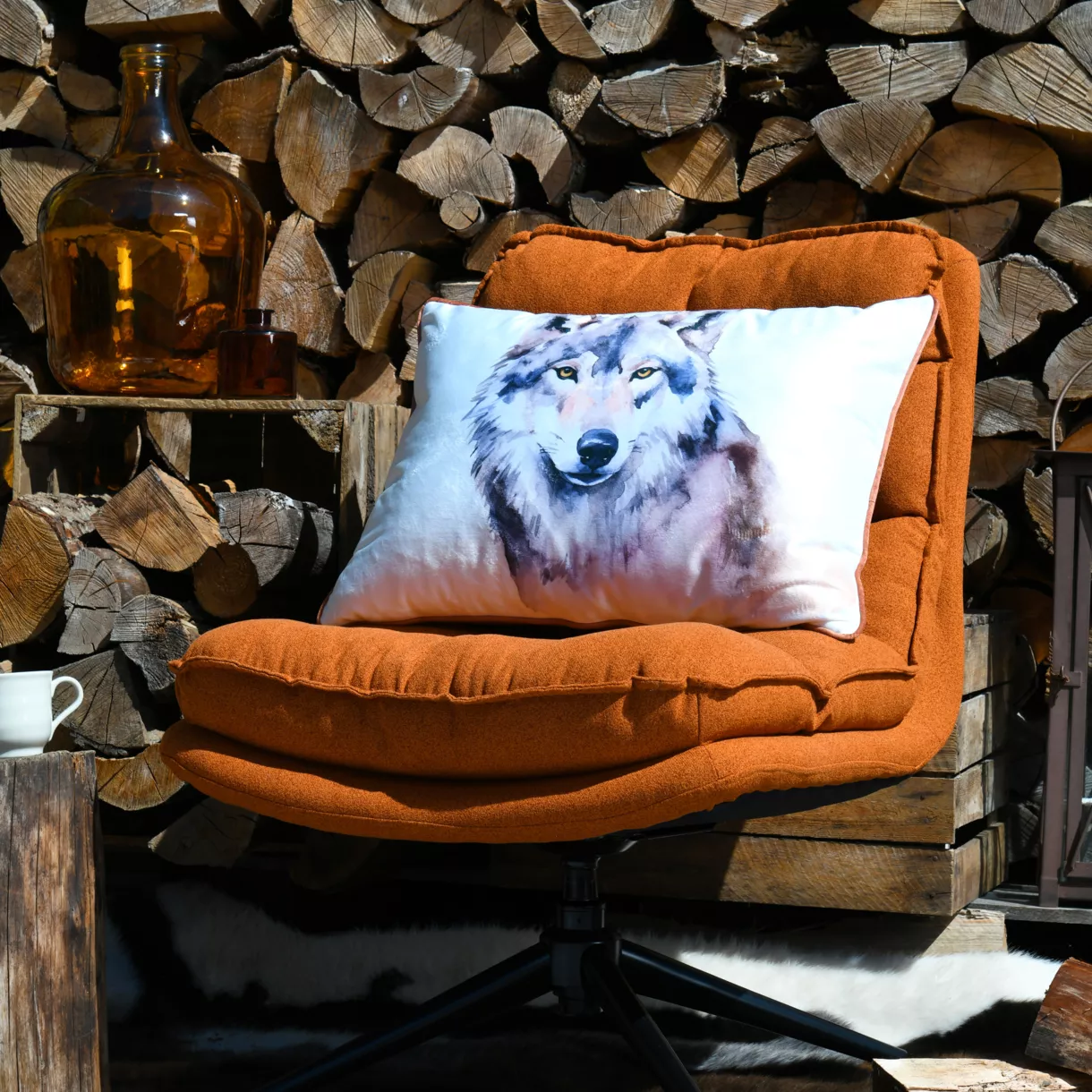 COUSSIN FAUNE NATUREL 40X60